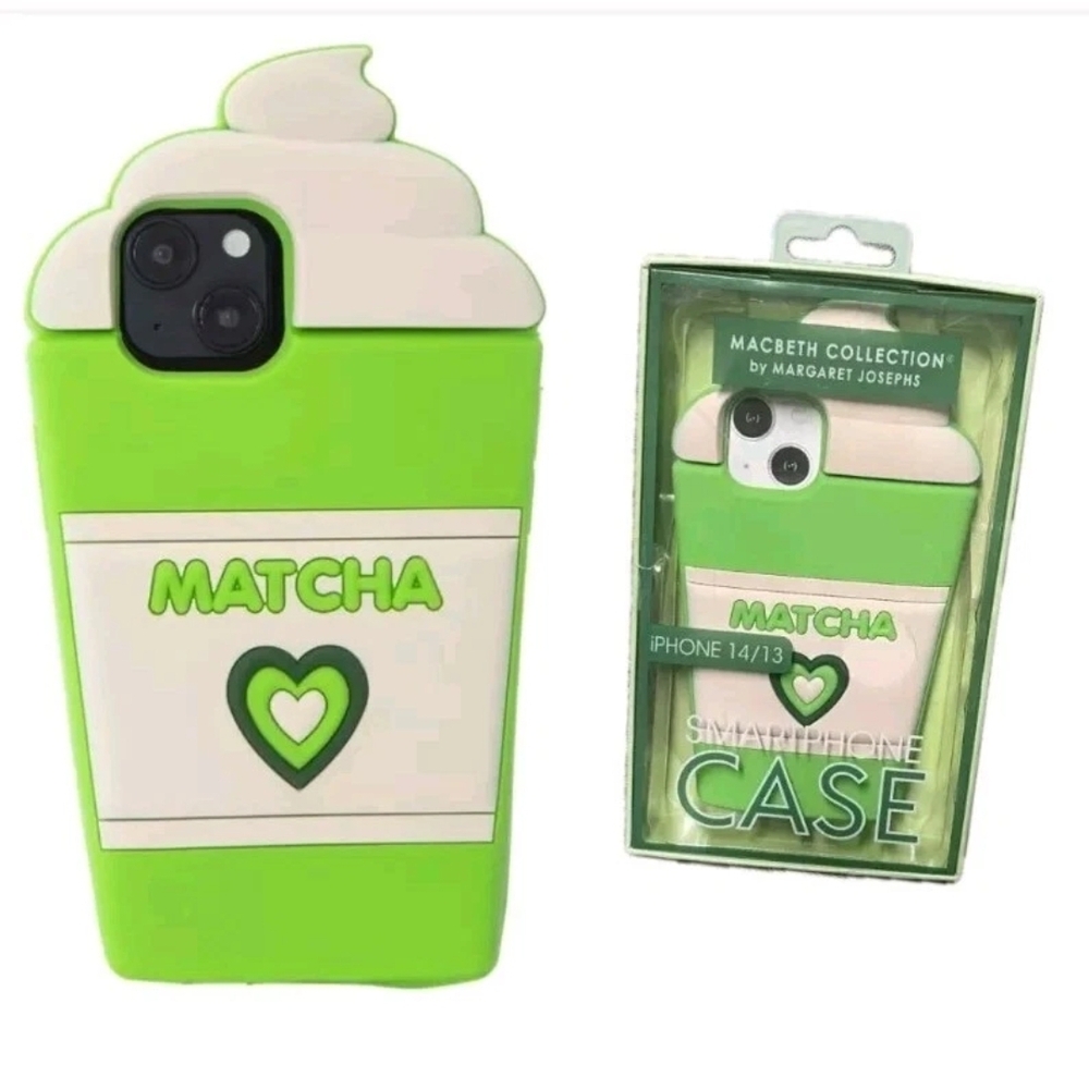 Macbeth Collection by  Margaret Josephs Green and White iPhone 14/13 Case